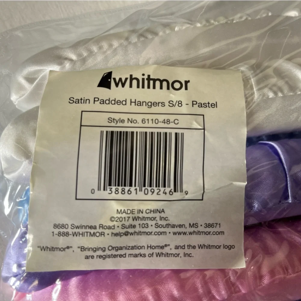 Satin Padded Hangers in Pink, Purple, and Blue
